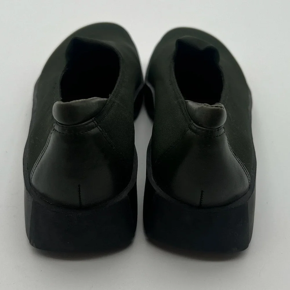 Naturalizer Womens 8M Green Ribbed Fabric Slip On Loafers Fit 4U System 103N70